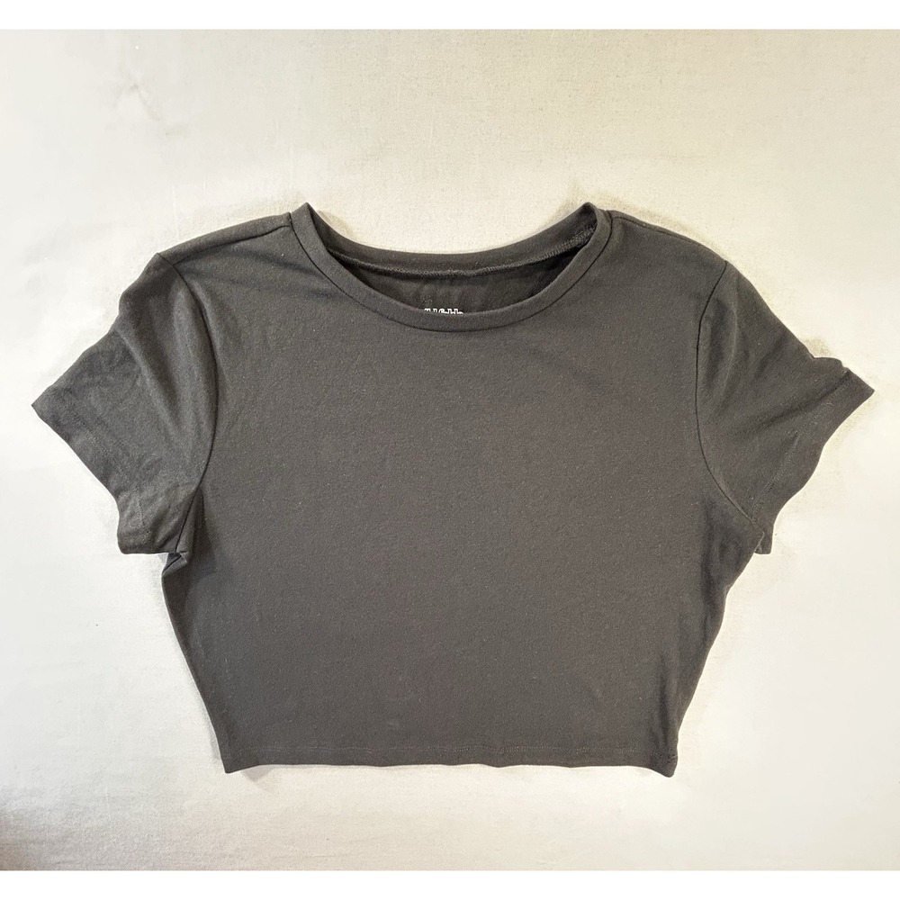 Wild Fable Black Cropped Fitted T-shirt Women's XL Basic Classic
